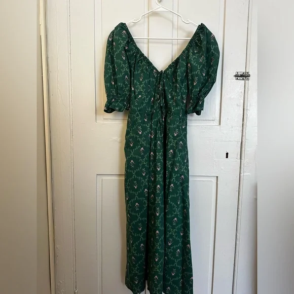 Hill House Ophelia in Emerald Trellis - Picture 4 of 6